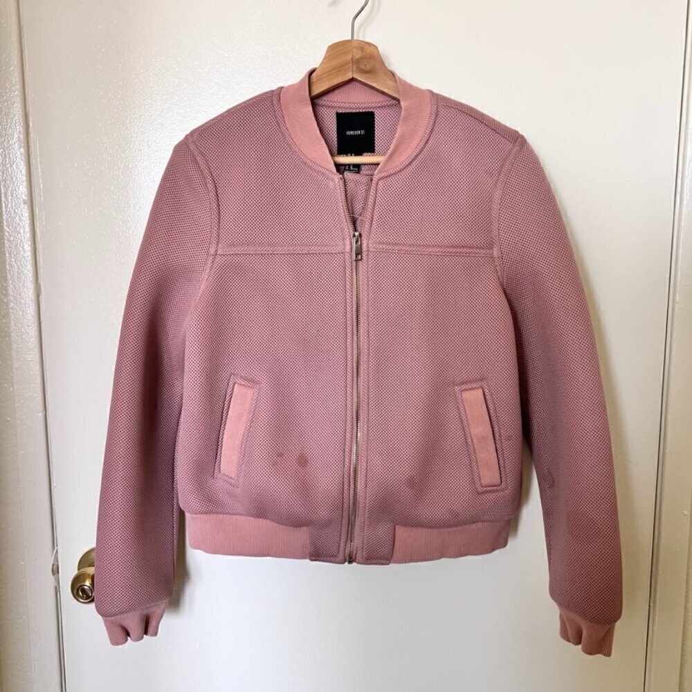 Forever 21 Pink Bomber Jacket M​​​​​​​​​​​​